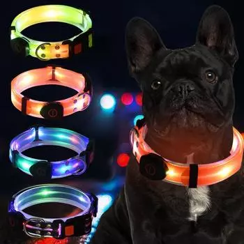 Светодиодный светящийся поводок для собак, светящийся поводок для безопасности собак, мигающий светящийся ошейник для собак, электронные принадлежности для животных