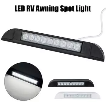 Светодиодный тентовый светильник для автофургона, настенные светильники для салона автомобиля, потолочный светильник для яхты, крытый светильник для кемпинга, 6000 К 12 В Black