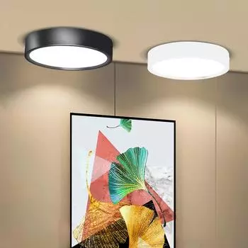 Светодиодный точечный светильник потолочный 10 Вт 15 Вт 25 Вт накладной потолочный светильник ультратонкие потолочные светильники для гостиной потолочное освещение 220 В 5W&Warm White белый