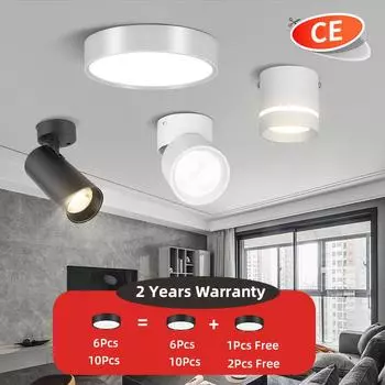 Светодиодный точечный светильник, потолочный светильник 220 В, 5 Вт, 10 Вт, 15 Вт, настенный светодиодный светильник, потолочный светильник для освещения гостиной, кухни Warm White 3000K&WHITE