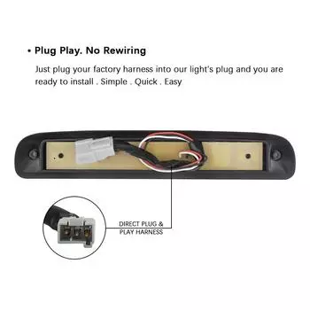 Светодиодный третий стоп-сигнал, дополнительный задний сигнальный фонарь с высоким креплением для Ford Ranger F250 Super Duty F350 F450 F550 DRL