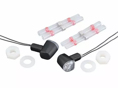 Светодиодный указатель поворота для мотоцикла Kijima, нано-тип, черный корпус линзы/прозрачный 219-5179