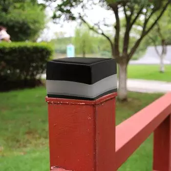 Светодиодный уличный фонарь на солнечной батарее для ограждения, простая установка, водонепроницаемый столбчатый светильник, перезаряжаемая батарея, освещение для газона и дорожки для дома и сада