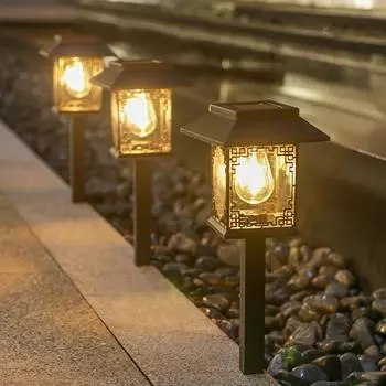 Светодиодный уличный солнечный светильник для сада, водонепроницаемый светильник на солнечной батарее, балкон, двор, ландшафт, улицы, дорожка, газон, декор, солнечный свет