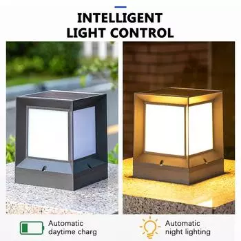 Светодиодный уличный солнечный светильник, водонепроницаемый, IP65, пульт дистанционного управления, квадратный, четырехцветный, для двора, для двери, настенный светильник, декоративная лампа для сада