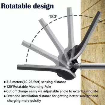 Светодиодный уличный светильник на солнечной энергии с датчиком движения PIR, водонепроницаемый солнечный садовый светильник, настенный светильник для наружного освещения