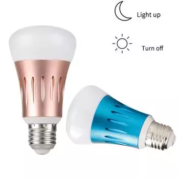 Светодиодный уличный светильник от заката до рассвета, водонепроницаемое сенсорное освещение E27, 7 Вт, интеллектуальные автомобильные лампы