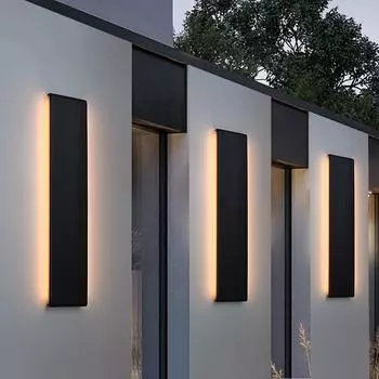 Светодиодный уличный водонепроницаемый настенный светильник IP65 для крыльца, сада, настенный светильник и внутренний декор для дома, спальни, гостиной, декоративное освещение Not waterproof&40cm теплый белый