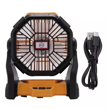 Светодиодный вентилятор с подсветкой 8000 мАч USB мобильный источник питания подвесной вентилятор для палатки со светом для кемпинга на открытом воздухе жёлтый
