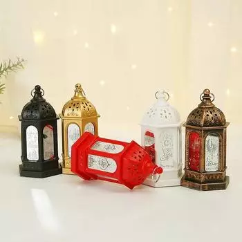 Светодиодный ветряной светильник Eid Mubarak, украшение для мусульманской вечеринки, украшения для Рамадана, ветряной фонарь Eid, украшение для домашней вечеринки, подарок 7x13cm чёрный