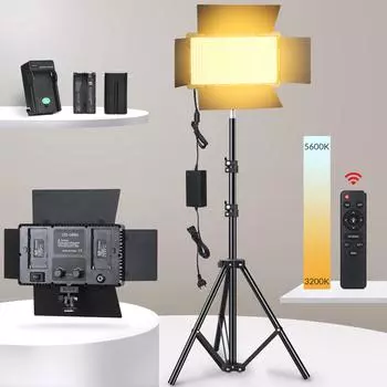 Светодиодный видеосвет, рабочий свет для фотосъемки, комплект освещения для студийной съемки, профессиональный свет для селфи, панельная лампа для фотосъемки для потоковой передачи в Тик-Ток EU