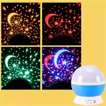 Светодиодный вращающийся ночник GGbingo со звездным небом и литиевой батареей большой емкости 500 мАч. Проекционный светильник для спальни.