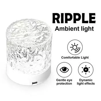 Светодиодный вращающийся пульсирующий свет с регулируемой яркостью, цветная лампа для освещения, перезаряжаемая через USB, ночное освещение с сенсорным управлением 3 Colors