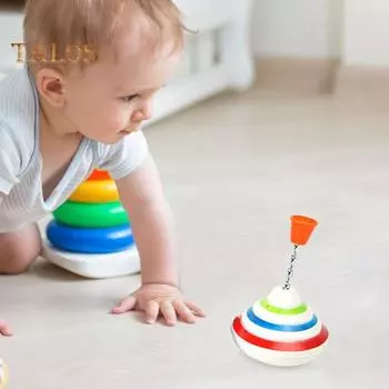 Светодиодный вращающийся волчок с музыкой, работающий от батареек, обучающий детский ручной вращающийся волчок с мигающим гироскопом, игрушка для малышей, мальчиков и девочек, подарок на вечеринку разноцветный