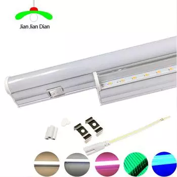 Светодиодный выключатель T5 Tube Light 30 см 6 Вт 60 см 10 Вт Светодиодные люминесцентные лампы T5 Wall Lamps белый теплый розовый зеленый синий светильник для растений 300mm NO Switch&milky теплый белый