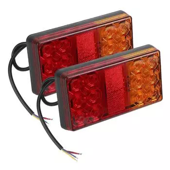 Светодиодный задний фонарь для автомобиля, грузовика, 1 пара, задний стоп-сигнал, задний фонарь для прицепа, каравана A