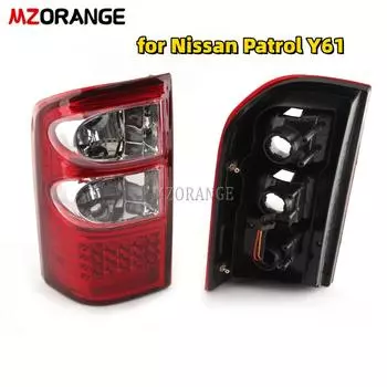 Светодиодный задний фонарь для Nissan Patrol Y61 1997 1998 1999 2000 2001 2002 2003 2004 Стоп-сигнал Противотуманные фары Автомобильные аксессуары чёрный