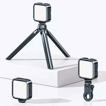 Светодиодный заполняющий свет 3 цветовых температуры Высокая яркость Без мерцания Высокая цветопередача Перезаряжаемый миниатюрный фонарь для фотосъемки и селфи C