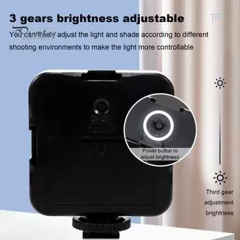 Светодиодный заполняющий свет 3 цветовых температуры Высокая яркость Без мерцания Высокая цветопередача Перезаряжаемый миниатюрный фонарь для фотосъемки и селфи C