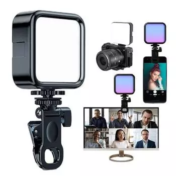 Светодиодный заполняющий свет с несколькими световыми эффектами, высокая цветопередача, супер яркий, перезаряжаемый, компактный, портативный, для фотосъемки и селфи E