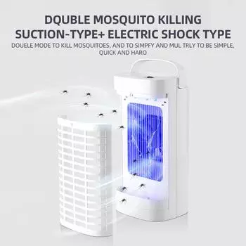 Светодиодный Заппер от насекомых, электронный убийца комаров, электрическая ловушка, заппер от насекомых, может привлекать комаров/ EU Plug белый