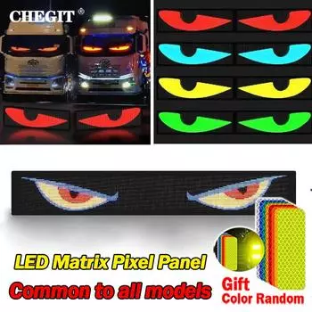Светодиодный знак Devil s Eye Truck с дистанционным управлением, прокручивающаяся анимация, светодиодная матричная пиксельная панель, светодиодный дисплей для лобового стекла автомобиля и грузовика