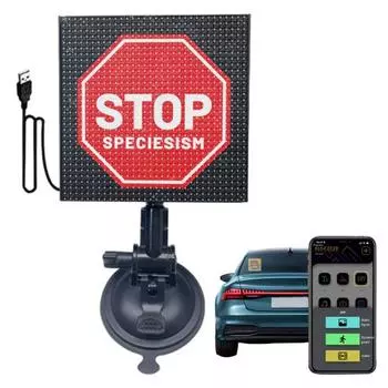 Светодиодный знак на заднее окно автомобиля, широко используемый смарт-Bluetooth-совместимый программируемый светодиодный знак «сделай сам», автомобильные аксессуары