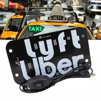 Светодиодный знак такси, верхний свет, крыша кабины, подсветка, верхний свет автомобиля, USB-шнуры питания, водонепроницаемая лампа на лобовое стекло розовый