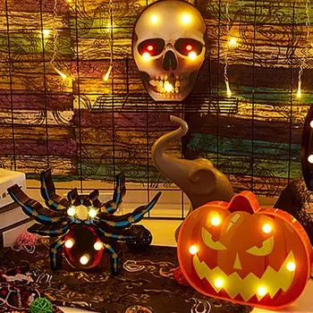 Светодиоды P-umpkin Design Ночной светильник Настольная лампа Работает от 2 батареек типа АА (батарейки не входят в комплект) spider type 2