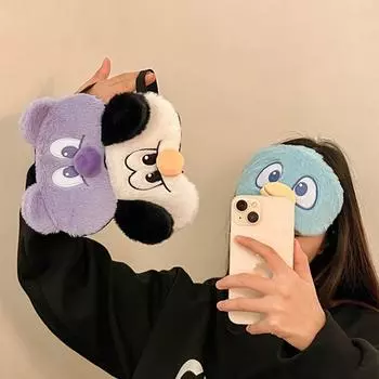 Светоизоляционная затемняющая маска для глаз, удобная плюшевая маска для глаз, аксессуары для сна белый