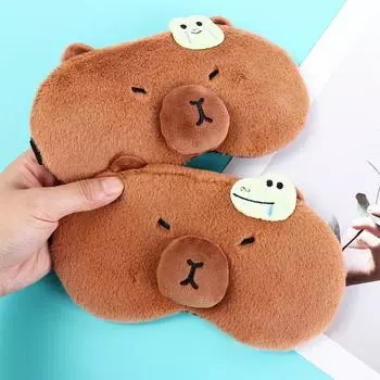 Светонепроницаемая повязка на глаза Capybara способствует сну, милая повязка на глаз в виде животного, плюшевая маска для сна для путешествий Dinosaur