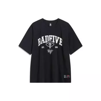 Светоотражающая баскетбольная футболка Li Ning с влагоотводящими мужскими топами, черная ATST547-3 M