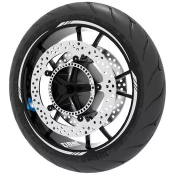 Светоотражающая белая [серая] лента с острым ободом в полоску на колесах Наклейки Наклейка CinarExtreme