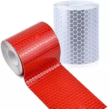 Светоотражающая клейкая лента 2 шт. 5 см * 3 м. Клейкая лента высокой интенсивности. Светоотражающая лента. Светоотражающая клейкая лента. Напоминание о безопасности дорожно-транспортного оборудования. 10x5x5cm