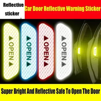 Светоотражающая лента для дверей автомобиля Предупреждение об открытых дверях Лента для предотвращения столкновений Универсальная флуоресцентная светоотражающая лента для дверей автомобиля зелёный/жёлтый