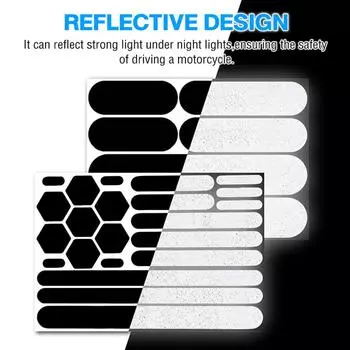 Светоотражающая лента для велосипедов. Светоотражающие наклейки и лента. Самоклеящаяся светоотражающая лента и наклейки на шлемы для автомобилей, мотоциклов. чёрный