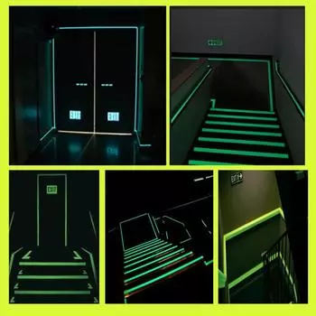 Светоотражающая лента Кемпинговое снаряжение Походные принадлежности Инструменты для активного отдыха Безопасность Наклейки на автомобиль Светящиеся предупреждающие ночные ленты зелёный