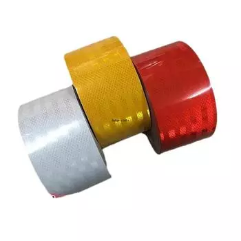 Светоотражающая лента PET Diamond Grade 10 см*5 м, красная, белая, флуоресцентная, желтая, синяя, самоклеящаяся, призматическая, для автомобиля белый