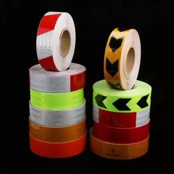 Светоотражающая лента с предупреждением о безопасности, наклейка на дверь автомобиля, бампер, отражатель, наклейки 5*100*100cm