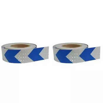Светоотражающая лента со стрелкой, предупреждающая лента, наклейка для стайлинга автомобиля (Синий + белый)