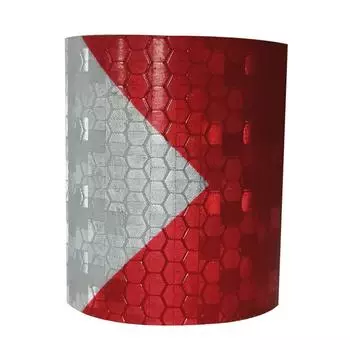 Светоотражающая лента со стрелкой, предупреждающая лента, наклейка для стайлинга автомобиля (Красный + белый)