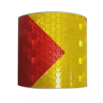 Светоотражающая лента со стрелкой, предупреждающая лента, наклейка для стайлинга автомобиля (Красный+Желтый)