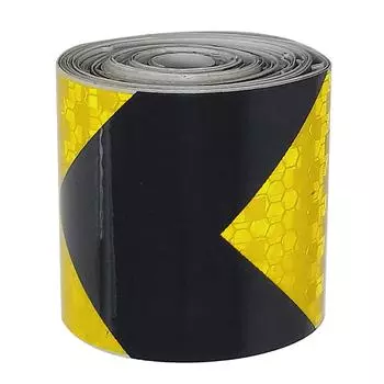 Светоотражающая лента со стрелкой, предупреждающая лента, наклейка для стайлинга автомобиля (Желтый+черный)