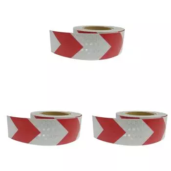 Светоотражающая лента со стрелкой, предупреждающая лента, наклейка для стайлинга автомобиля (Красный + белый)