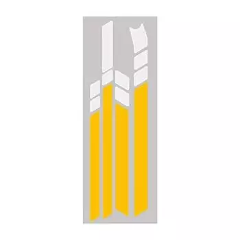 Светоотражающая наклейка для электросамоката MaxG30 белая желтая