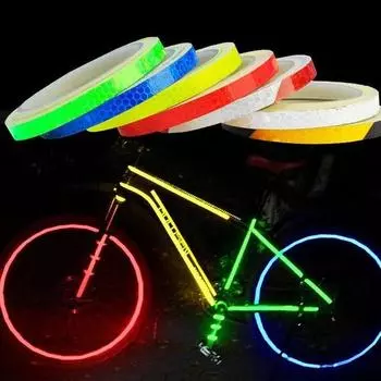 Светоотражающая наклейка для велосипеда, наклейка на колесо мотоцикла, наклейка на тело, защитная лента для ночной езды зелёный