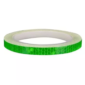 Светоотражающая наклейка на обод, светящаяся предупреждающая лента, клейкая светоотражающая полоса для рамы мотоцикла и велосипеда, зеленая белый