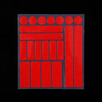 Светоотражающая наклейка с предупреждающим знаком для автомобиля, мотоцикла, водонепроницаемая светящаяся наклейка для ночного безопасного вождения красный