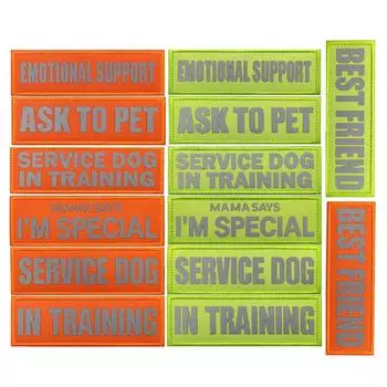 Светоотражающая нашивка «Мама говорит, что я собака специальной службы» LIBERWOOD, эмблема K9, аппликация в виде ПЭТ K-9