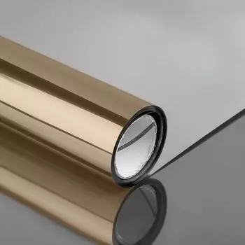 Светоотражающая оконная пленка односторонняя серебряная зеркальная стеклянная пленка терморегулирующая стеклянная виниловая тонировка солнцезащитная оконная наклейка рулон 40x100 cm